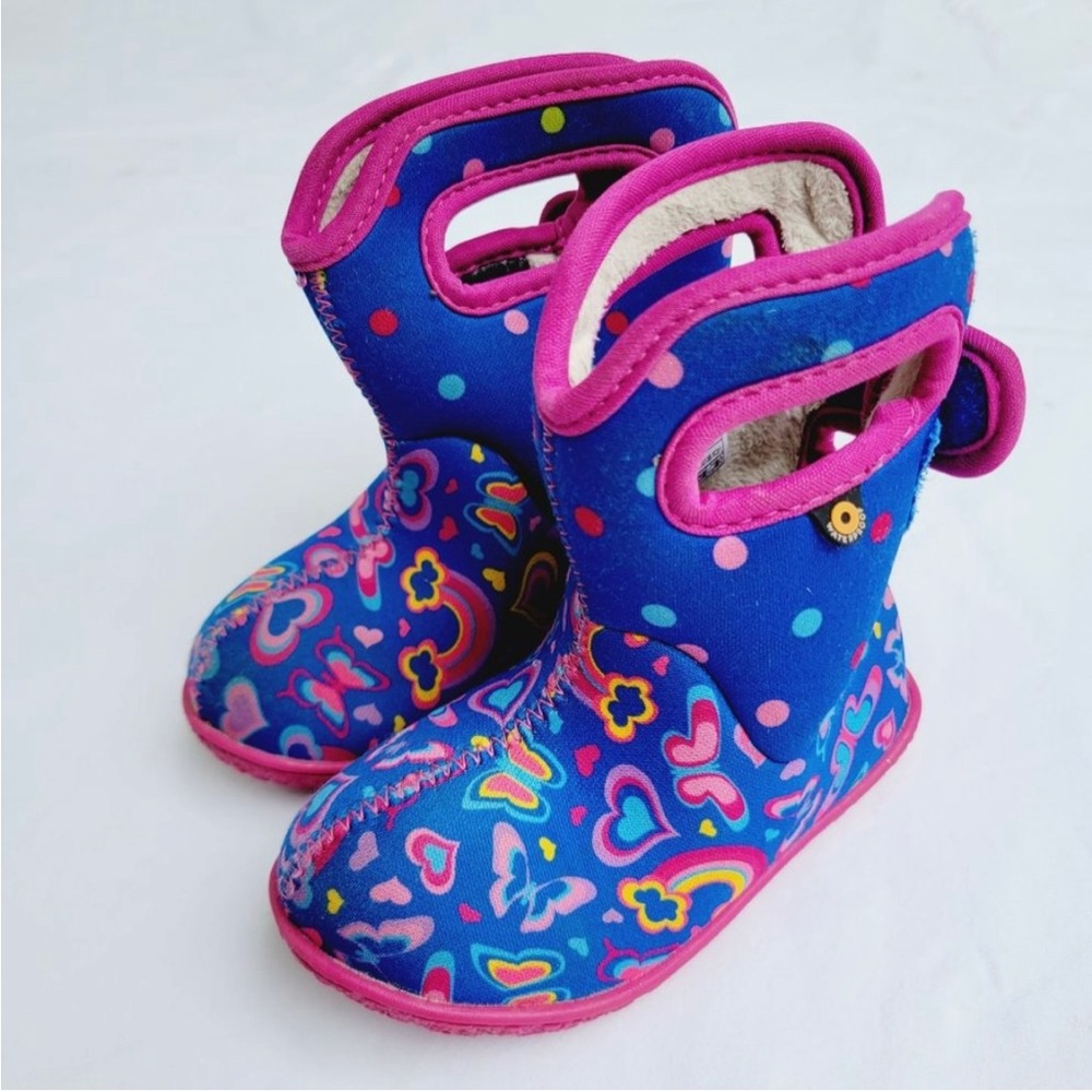 Bogs Baby Girls Winter Rainbows Boots size 4